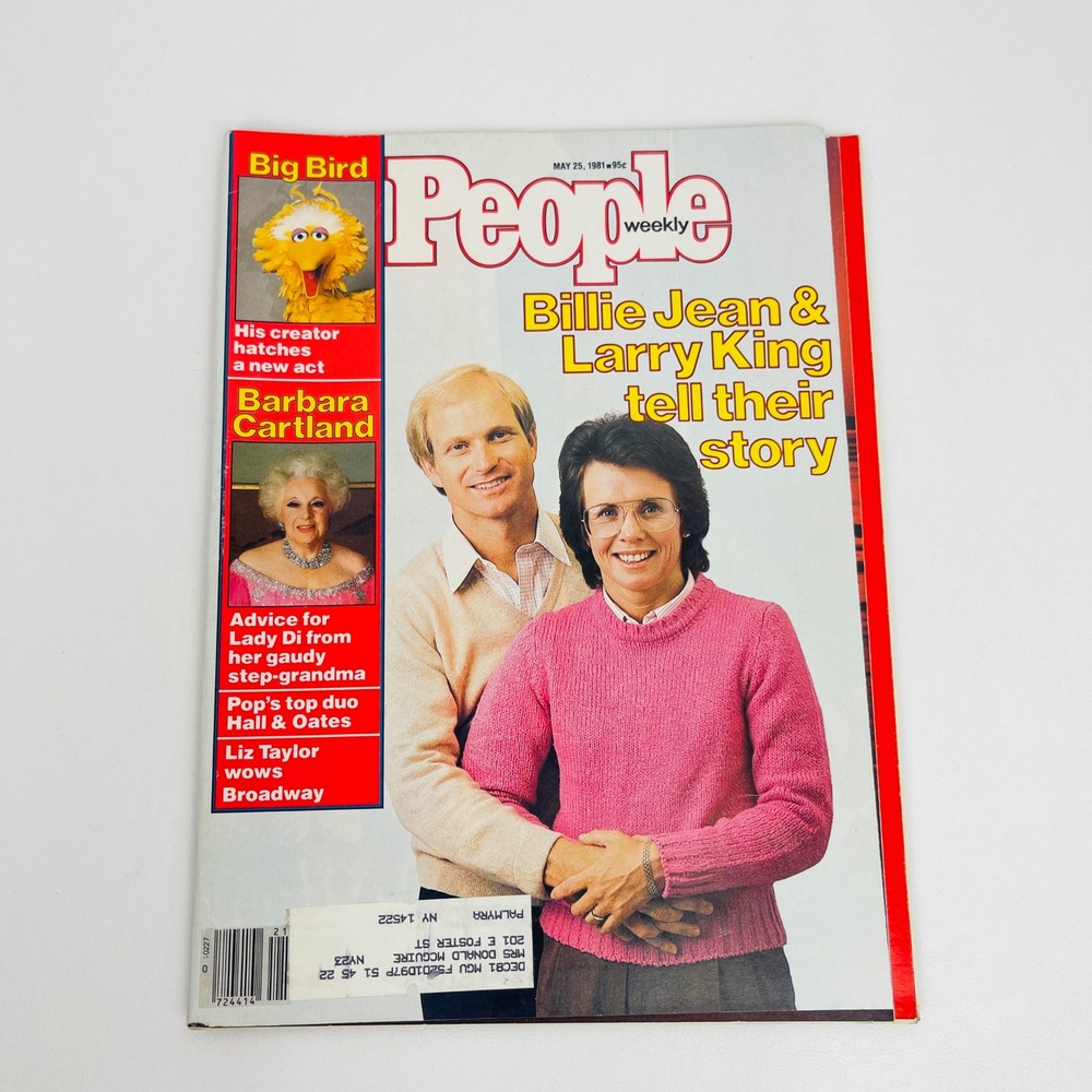 People Weekly Magazine May 25 1981 Billie Jean Larry King Big Bird Hall Oates VG